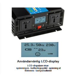 Nova Inverter 24VDC/220VAC 3000W med ren sinusvåg
